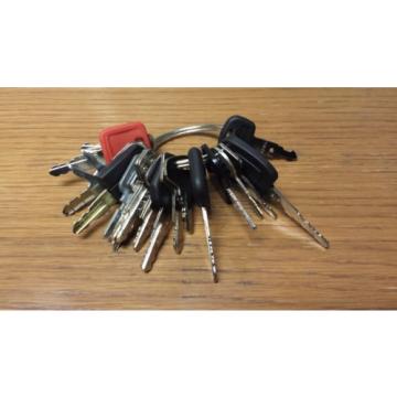 21 Piece Construction Tractor Equipment Key Set Cat John Deere Case Komatsu JCB