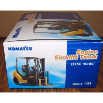 KOMATSU BX50 Engine Fork Lift Truck Toy 1/24 Die Cast Metal Collectible  HTF