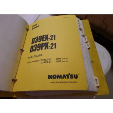 KOMATSU D39EX-21 D39PX-21 BULLDOZER SHOP MANUAL S/N 1001 &amp; UP