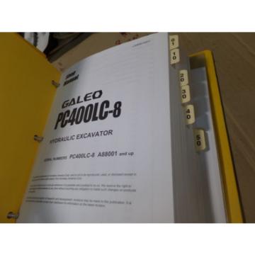 KOMATSU PC400LC-8 GALEO HYDRAULIC EXCAVATOR SHOP MANUAL S/N A88001 &amp; UP