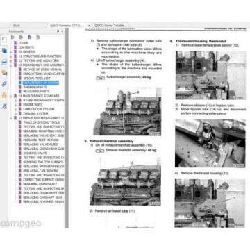 CUMMINS QSK23 / Komatsu 170-3 ENGINE  Shop Rebuild Service Manual WORKSHOP