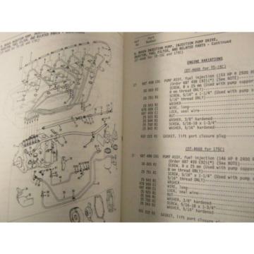 KOMATSU DRESSER DT-414 414B 466 466B 466C DTI466C PARTS BOOK MANUAL 1986