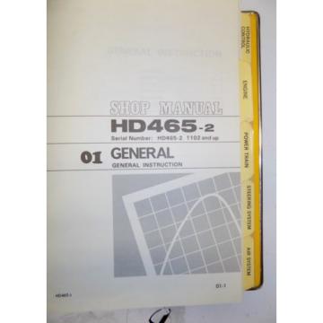 KOMATSU HD465-2 Dump Rock Haul Quarry Truck Service Repair Manual Book Shop 1983