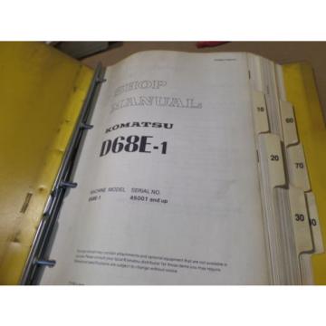 KOMATSU D68E-1 ENGINE SHOP MANUAL S/N 45001 &amp; UP - MISSING SCHEMATICS