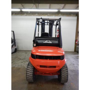 2000 LINDE H45D 10000 LB DIESEL FORKLIFT PNEUMATIC 108/225 3 STAGE MAST 3856