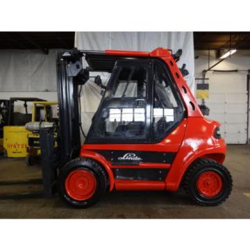 2005 LINDE H80D 17500 LB DIESEL FORKLIFT ENCLOSED HEATED CAB 3397 HOURS