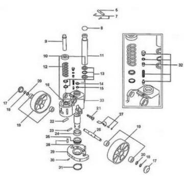 Retén kit para Linde M25 serie 3 palé manual camión/ bomba camión