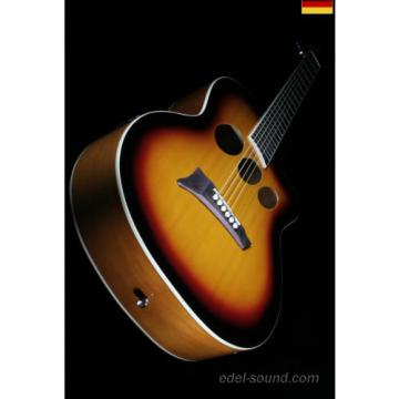 40` Westerngitarre Jane sunburst, breiter Hals, Decke Fichte Korp. Linde Cut EQ,