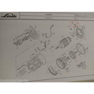 Balai en charbon Moteur de traction Linde No. 0009718116 Type E20/25/30 BR 325