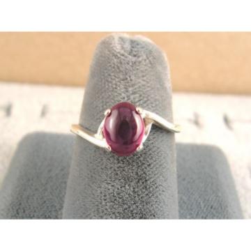 8X6mm 1.5+ CT LINDE LINDY TRN RED STAR SAPPHIRE CREATED RUBY SECOND RING .925 SS