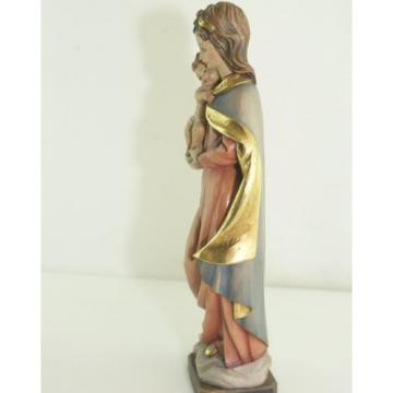 Skulptur Holz Linde Maria Madonna Mutter Gottes Jesus Kind H:38cm Handgeschnitzt