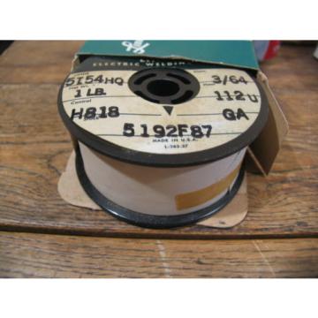 Two 1lb 5154 Aluminum ( 3/64&#034; MIG Welding Wire)-on a 4&#034; Spools (LINDE,Inc)