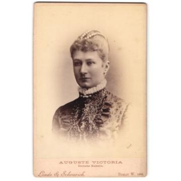 Fotografie Linde &amp; Scheurich, Berlin, Portrait Kaiserin Auguste Victoria 1888