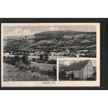 tolle AK Leubach, Gasthaus zur Linde, Ortsansicht