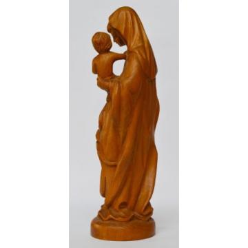 Skulptur Holz Linde handgeschnitzt Maria Muttergottes Madonna mit Kind H. 37 cm