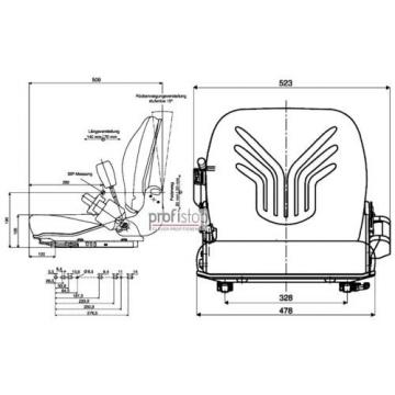 Grammer B12 switch Pvc 1127771 Forklift Seat Linde Still Yale Hyster Clark GS12