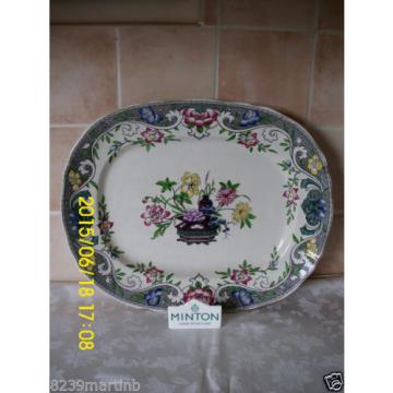 Minton M &amp; Co Linde Pattern Floral Large Meat Platter #1