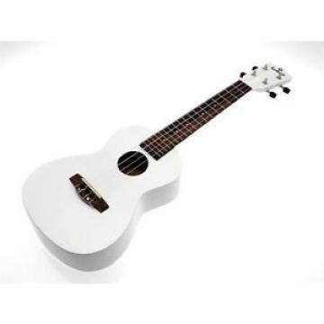 kokio Linde Concert Ukulele mit Tasche, White / Weiss