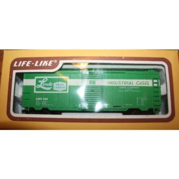 HO  LINDE INDUSTRIAL CHEMICAL 40&#039; Box Car #8558 Life-Like  -  used