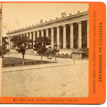 E. LINDE BERLIN GERMANY 1874 STEREOVIEW DAS KONIGL ROYAL MUSEUM BERLIN 1874