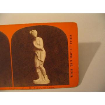 Sculpture Statuary Stereoview Photo cdii Stolze Linde 39 Venus von Canova