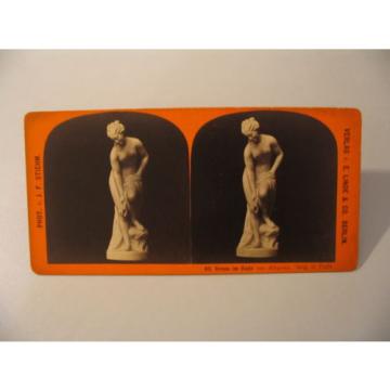 Sculpture Stereoview Photo cdii Stiehm Linde 49 Venus im Bade von Allegrain