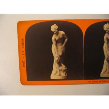 Sculpture Stereoview Photo cdii Stiehm Linde 49 Venus im Bade von Allegrain