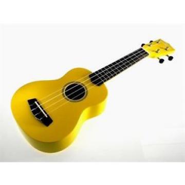 koki o Linde Soprano Ukulele with case, Yellow