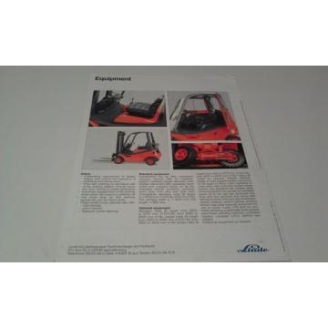 1989 LINDE FORK LIFT TRUCKS Orig Sales Brochures