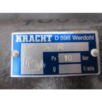 KRACHT SPV-25-12 VALVE PRESS LT SPV 25.12 TURB. OIL UNIT; D-598 WRDHOL; LINDE AG