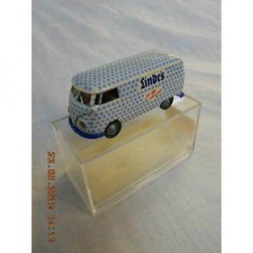 Brekina 37505 VW T1 Van White/Blue Linde&#039;s 1:87 HO Scale