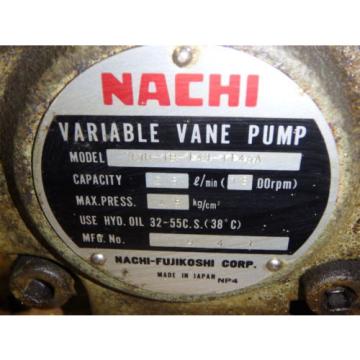 Nachi Variable Vane Pump Motor_VDR-1B-1A3-1146A_LTIS85-NR_UVD-1A-A3-2.2-4-1140A