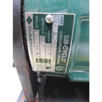 Sumitomo SM-Cyclo CNFM034085YA 1/3HP Gear Motor 25:1 Ratio 208-230/460V 3Ph