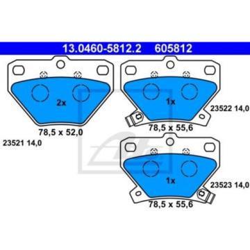 ATE 4x Bremsbeläge Bremsbelagsatz Hinten Toyota