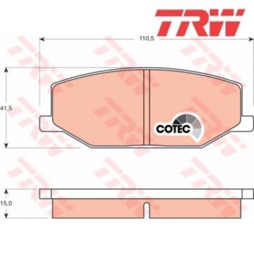 Bremsbelagsatz Bremsbeläge Bremsklötze TRW 21142 GDB383