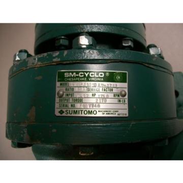 Sumitomo Machinery Corp SM-CYCLO CNH-4105 Speed Reducer - USED