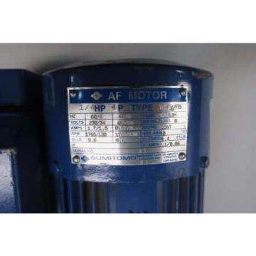 SUMITOMO TC-FV/FB FA-63M 1765RPM 1/4HP 4P 230/460V-AC ELECTRIC MOTOR D556508