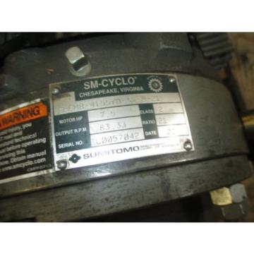 SUMITOMO SM CYCLO CFHM8-4155YB-AV-B-21-1 75 HP W BRAKE SURPLUS FLANGE