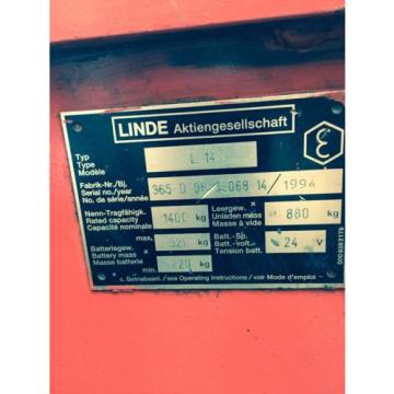 Electric Hydraulic Pump &amp; Reservoir  from 1994 Linde L14 Fork Lift. Breaking.