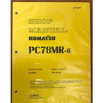 Komatsu Service PC78MR-6 Excavator Shop Repair Manual