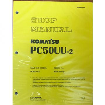 Komatsu Service PC50UU-2 Excavator Shop Repair Manual