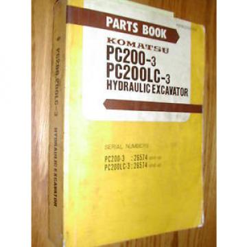 Komatsu PC200-3 PC200LC-3 PARTS MANUAL BOOK CATALOG EXCAVATOR HYD. PEPB02050303