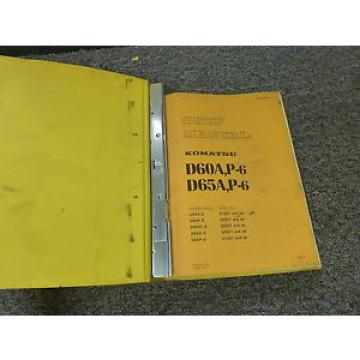 Komatsu D65A-6 D65P-6 Crawler Tractor Dozer Shop Service Repair Manual