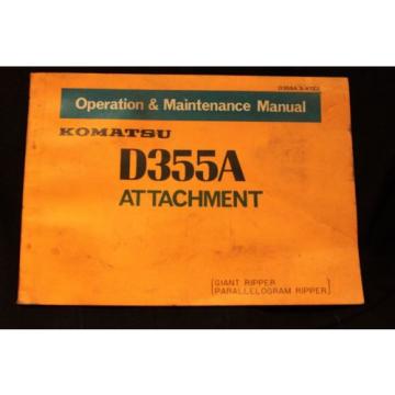 Komatsu attachment book shop Manual Catalog dozer crawler D355A