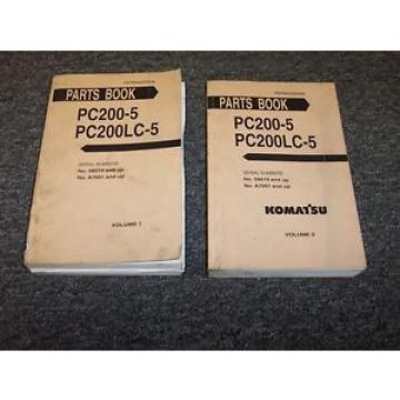 Komatsu PC200-5 PC200LC-5 Hydraulic Excavator Parts Catalog Manual Guide Set