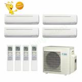 9k + 9k + 9k + 12k Btu Daikin Quad Zone Ductless Wall Mount Heat Pump AC