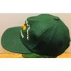 VINTAGE KOMATSU &#034;SHAPING THE WORLD OF TOMORROW&#034; GREEN WOOL HAT ZIP STRAP ADJUST