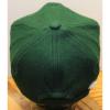 VINTAGE KOMATSU &#034;SHAPING THE WORLD OF TOMORROW&#034; GREEN WOOL HAT ZIP STRAP ADJUST