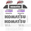 Komatsu Decals for Backhoes, Wheel Loaders, Dozers, Mini-excavators, and Dumps