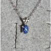 LINDE LINDY CORNFLR BLUE STAR SAPPHIRE CREATED 925 STERLING SILVER PENDANT CHAIN